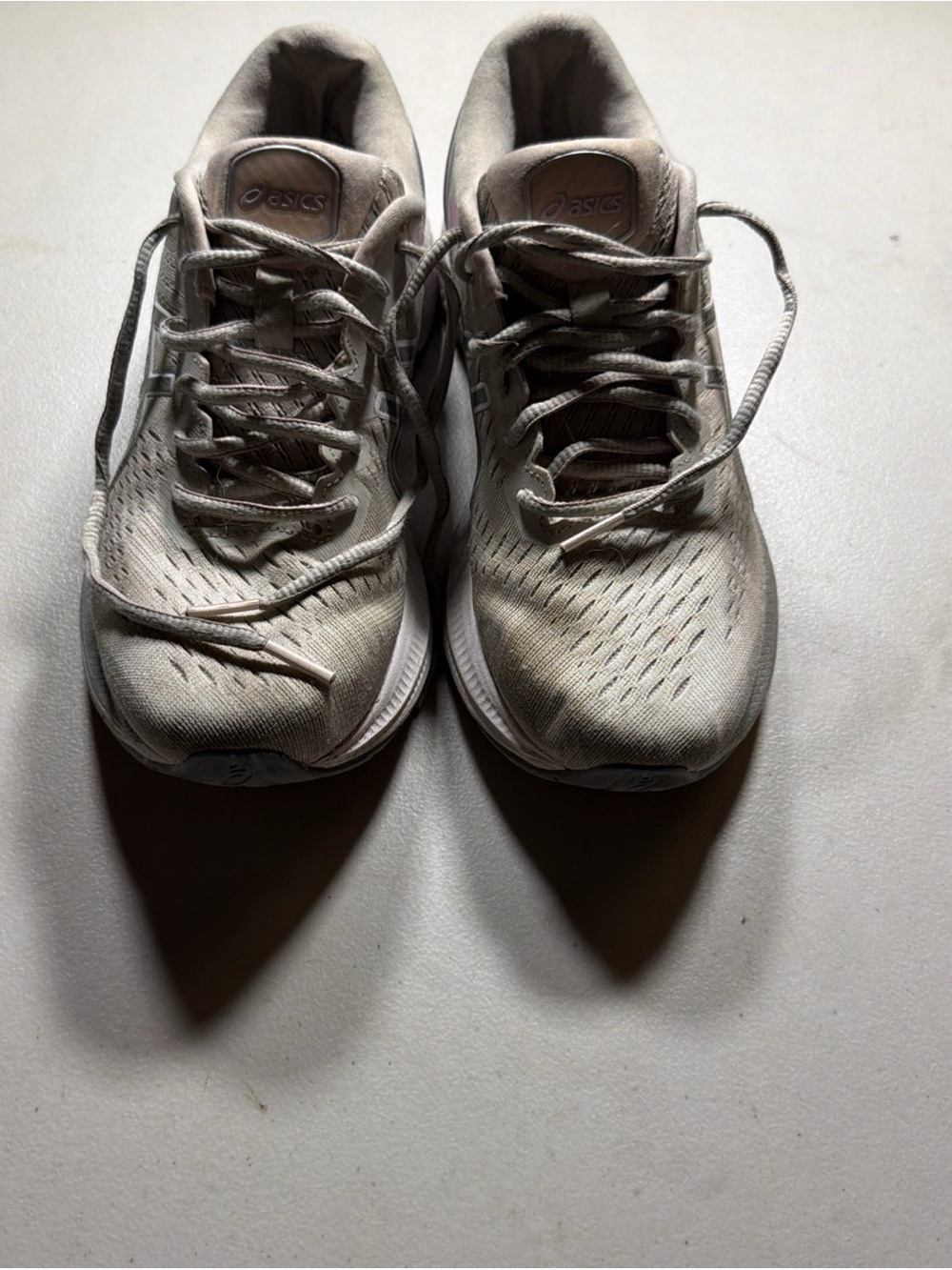 ASICS women’s Athletic Running Shoes in Light Gray